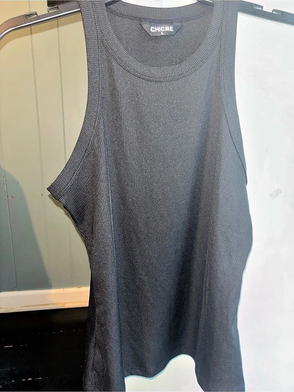 CHICME Ribbed Tank Top in Black Like New